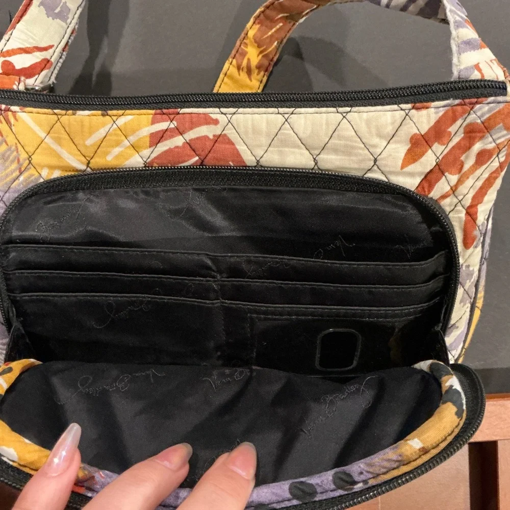 Vera Bradley Quilted Crossbody Shoulder Bag Multicolor Retired Pattern